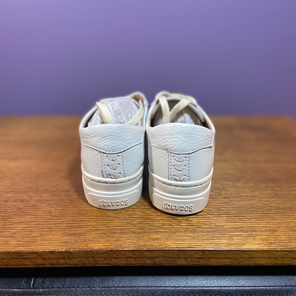 Soludos Women's Ibiza Platform Classic Leather Sneaker White Casual Summer NEW - Picture 7 of 11